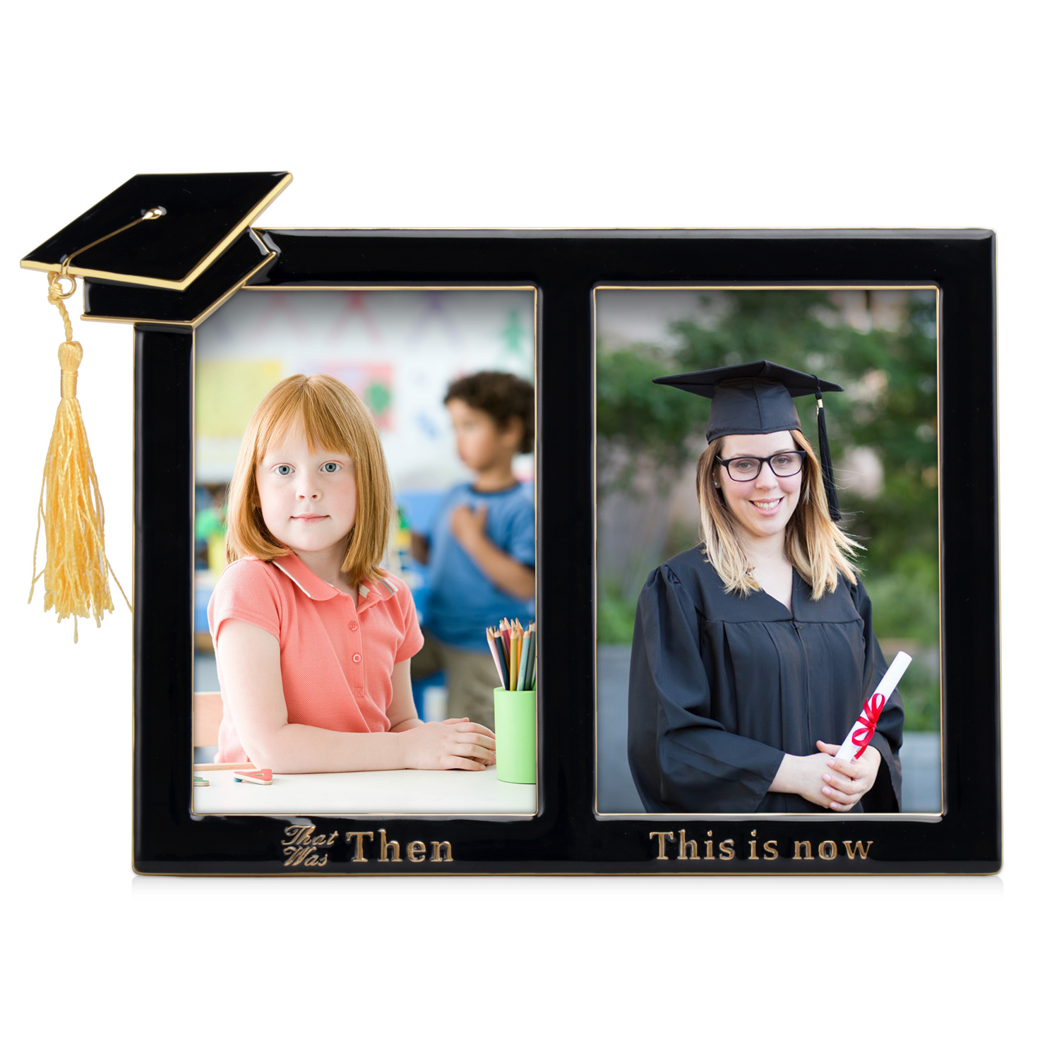 Graduation photo frame w/wheat